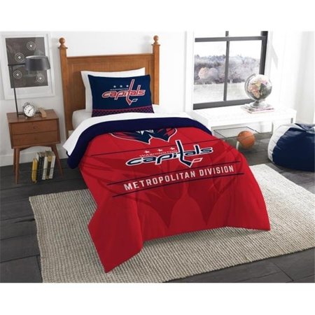 THE NORTH WEST COMPANY The Northwest 1NHL862010025RET NHL 86201 Capitals Draft Comforter Set; Twin 1NHL862010025EDC